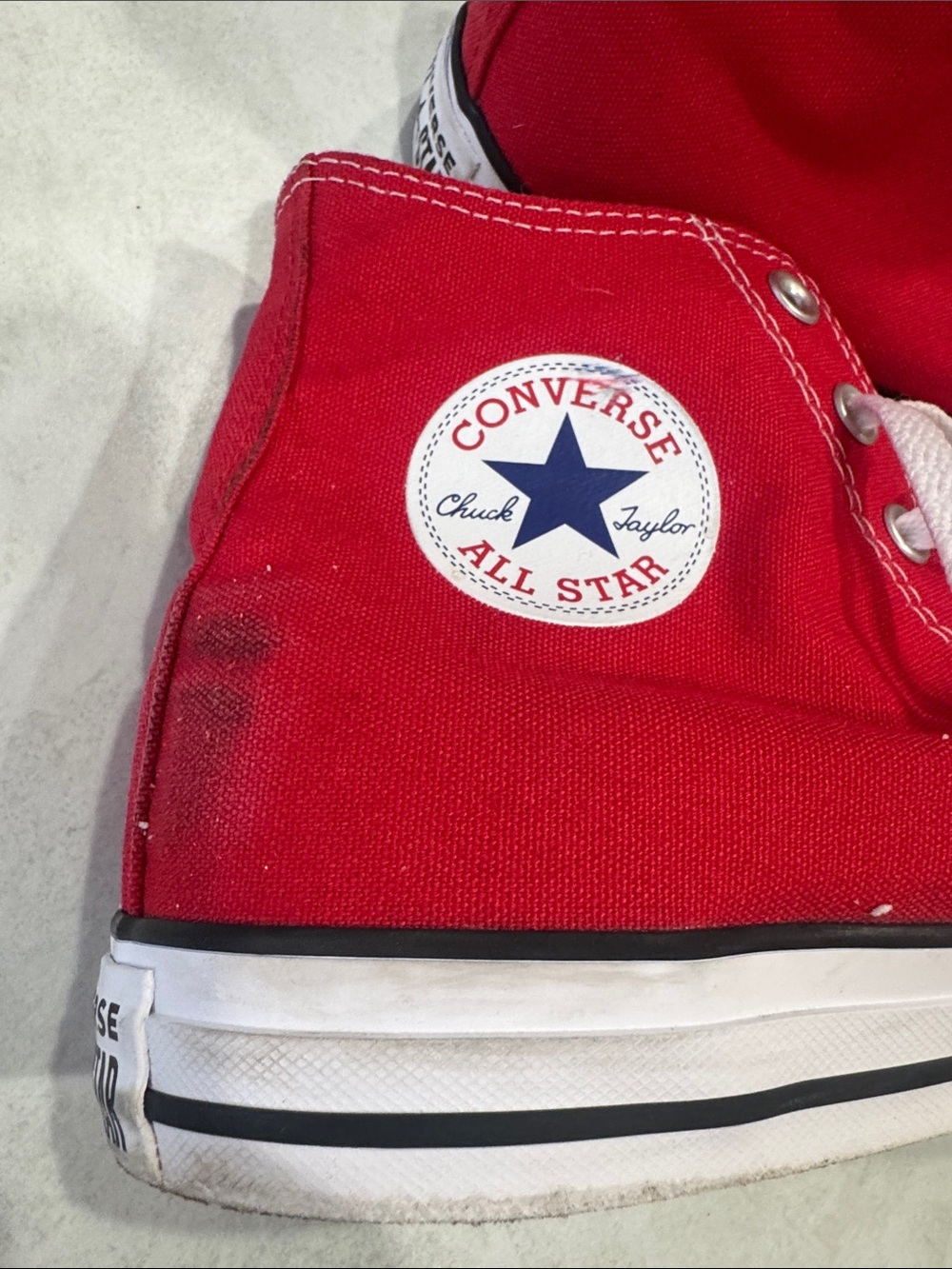 Converse Red High-Top Chuck Taylor Sneakers - Picture 2 of 8